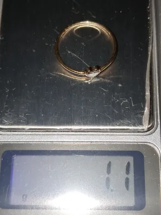 Anillo Oro 18k Corazón Circonita