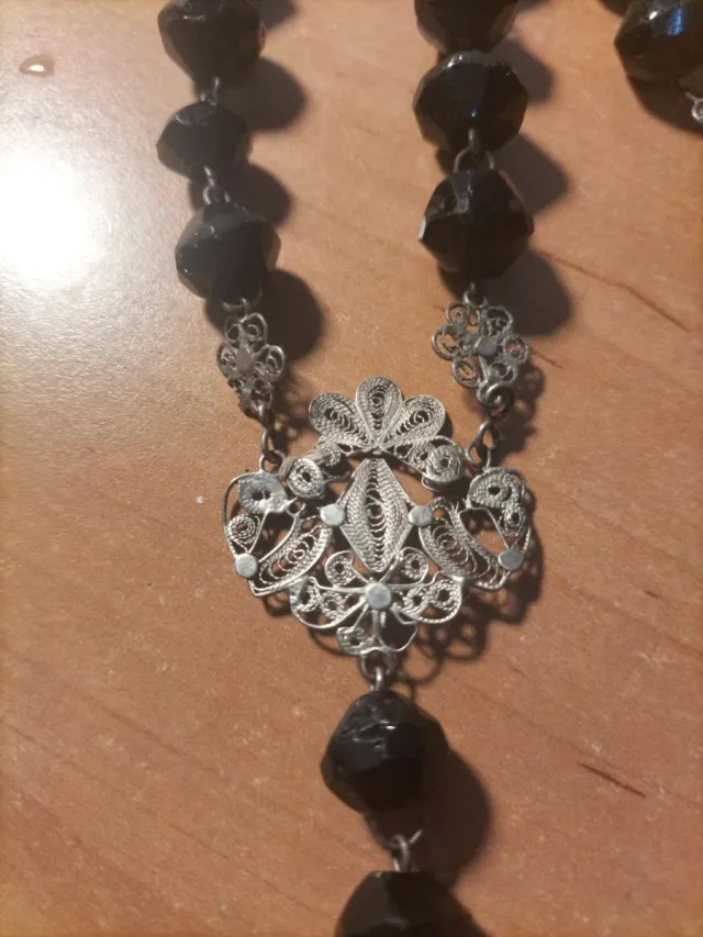 Rosario y 2 medallas vintage