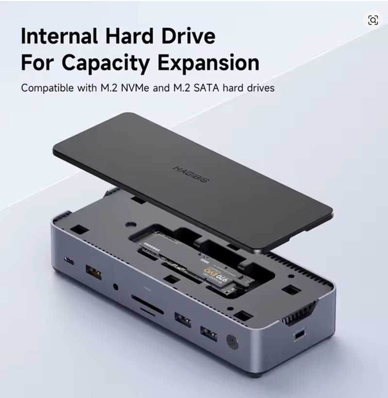 Dock HAGIBIS 8K Triple Pantalla SSD M.2 afbeelding 3