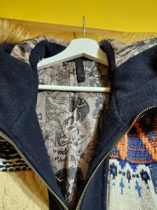 Abrigo Desigual Patchwork Multicolor