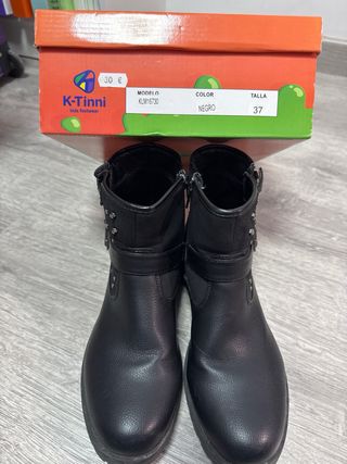 Botas Tinni Negras Talla 37 Nuevas