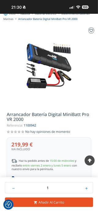 Arrancador de Baterías ProVR 20.000 mAh
