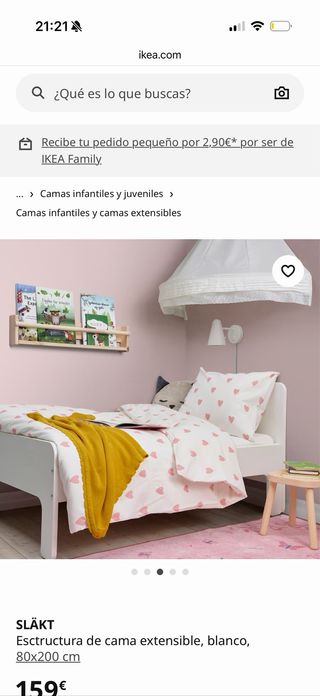 Cama infantil extensible Ikea SLÄKT