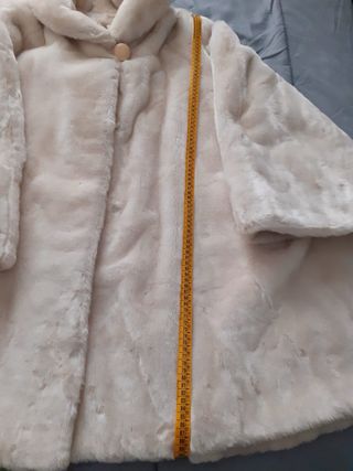 Abrigo pelo blanco talla única