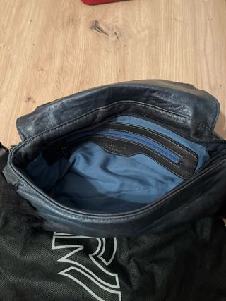 Bolso Piel Roberto Pietri Negro/Gris