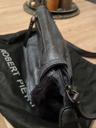 Bolso Piel Roberto Pietri Negro/Gris