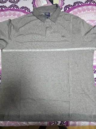 Polo V&L Gris manga larga