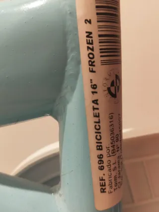 Bicicleta Infantil Frozen 16 con cesta