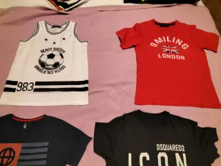 4 T-shirt Dsquared2 smiling London Bambino