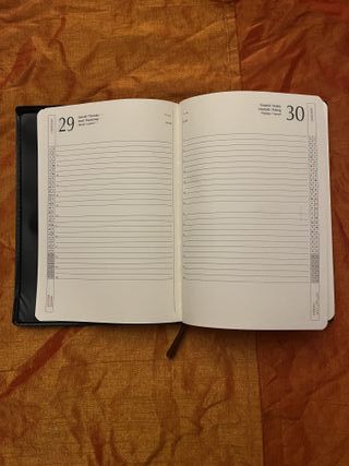 Agenda planning diario block notes 2026 nero (A5)