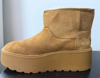 Botines plataforma pelo color beige/marrón