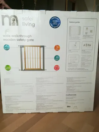 Barrera seguridad madera para bebés