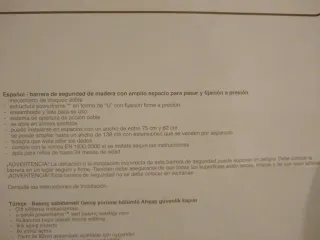 Barrera seguridad madera para bebés