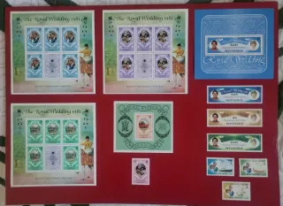 Colección sellos boda Carlos y Diana 1981