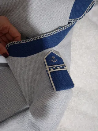 Traje comunión gris y azul talla 11-12 sin estrena