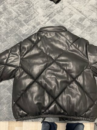 Chaqueta Zara Piel Sintética Hombre Negra