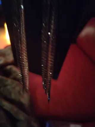 Pendientes largos plateados