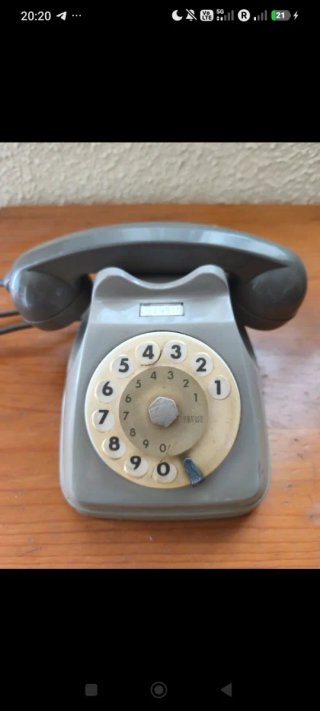 Teléfono vintage beige/gris