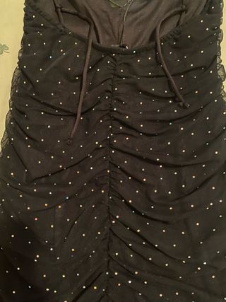 Vestido negro con brillos de fiesta talla S nuevo