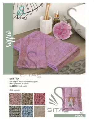 Set Asciugamani 1+1 Sitas Soffio