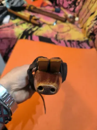 Flauta Nativa Doble de kaoba brasileña