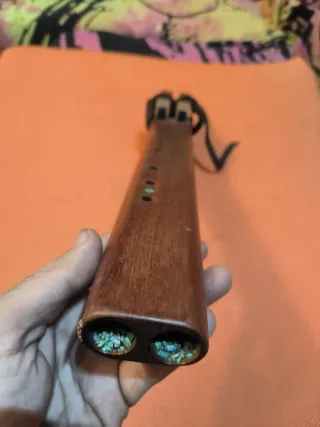 Flauta Nativa Doble de kaoba brasileña
