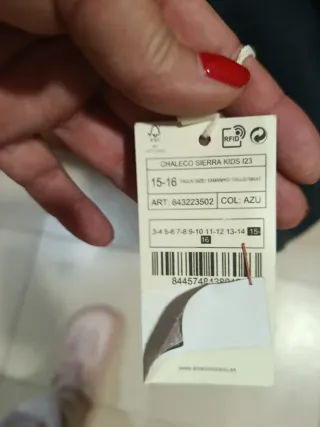 Chaleco Álvaro Moreno azul y marrón Talla M