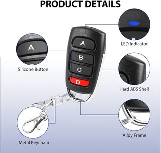 4 Mandos Garaje Universal Clonador 433Mhz