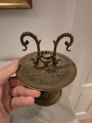 Candelabros bronce dorado antiguos