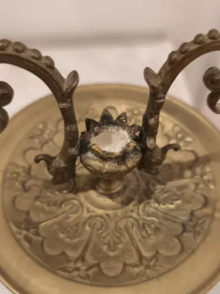 Candelabros bronce dorado antiguos