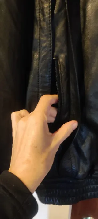 Chaqueta de piel hombre negra. Oferta Hoy!