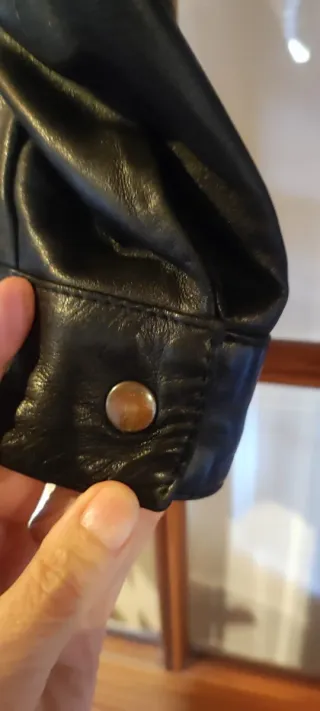 Chaqueta de piel hombre negra. Oferta Hoy!