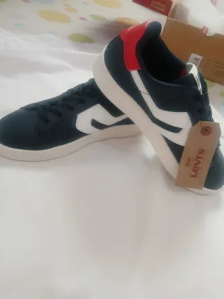 Zapatillas Levi's JR Talla 34 Azul/Blanco original