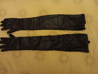 Guantes largos de cuero Talla M