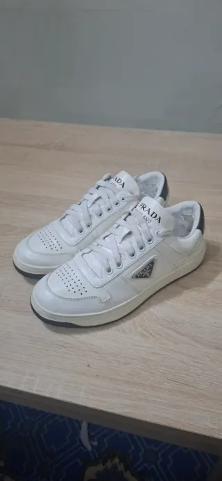 Zapatillas Prada Downtown Piel Blanco y Negro