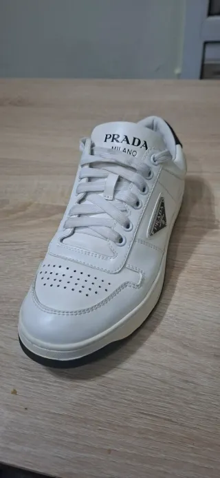 Zapatillas Prada Downtown Piel Blanco y Negro