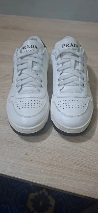 Zapatillas Prada Downtown Piel Blanco y Negro