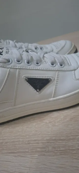 Zapatillas Prada Downtown Piel Blanco y Negro