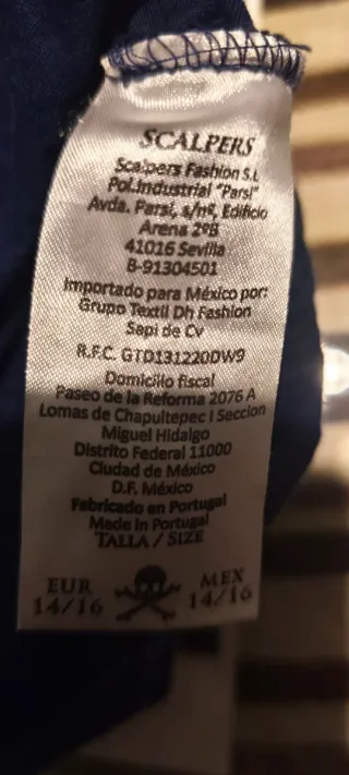 Pantalón chino azul Scalpers
