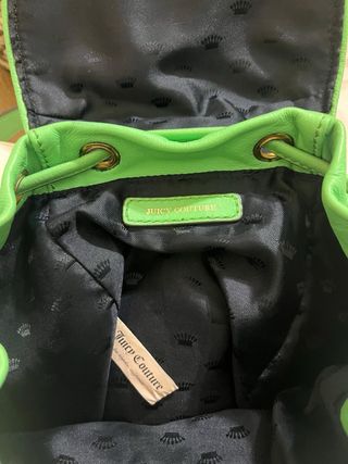 Bolso Mochila Juicy Couture Verde Dorado