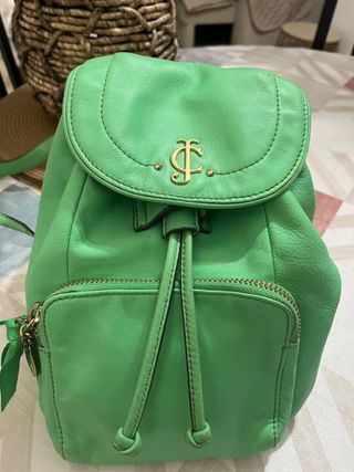 Bolso Mochila Juicy Couture Verde Dorado