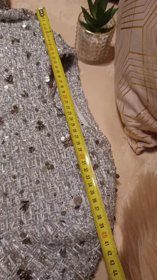 Chaqueta Zara Lentejuelas Doradas y Plateadas