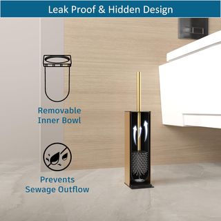 Escobilla Inodoro BGL Oro Aluminio 40cm