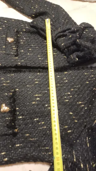 Chaqueta Mango Negra y Dorada