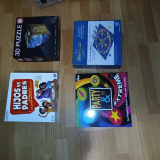 Lote 4 Juegos: Trivial, Party, Hijos vs Padres, Pu