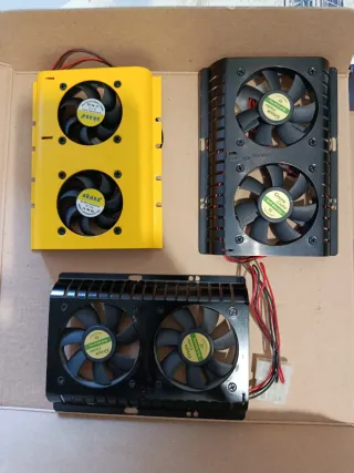 Lote 3 Ventiladores PC Akasa y Green Cooler