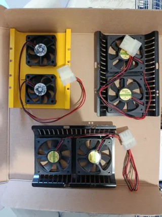 Lote 3 Ventiladores PC Akasa y Green Cooler