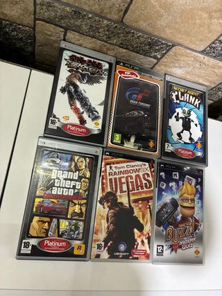 Lote 6 Giochi PSP: Gran Turismo, GTA, Buzz, ecc.