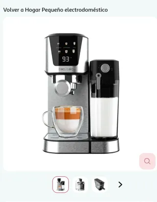 Cafetera Cecotec con vaporizador de leche