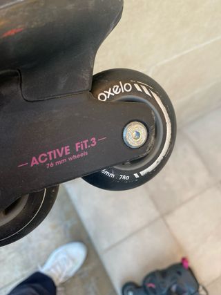 Patines en línea Oxelo negros y rosas Talla 38